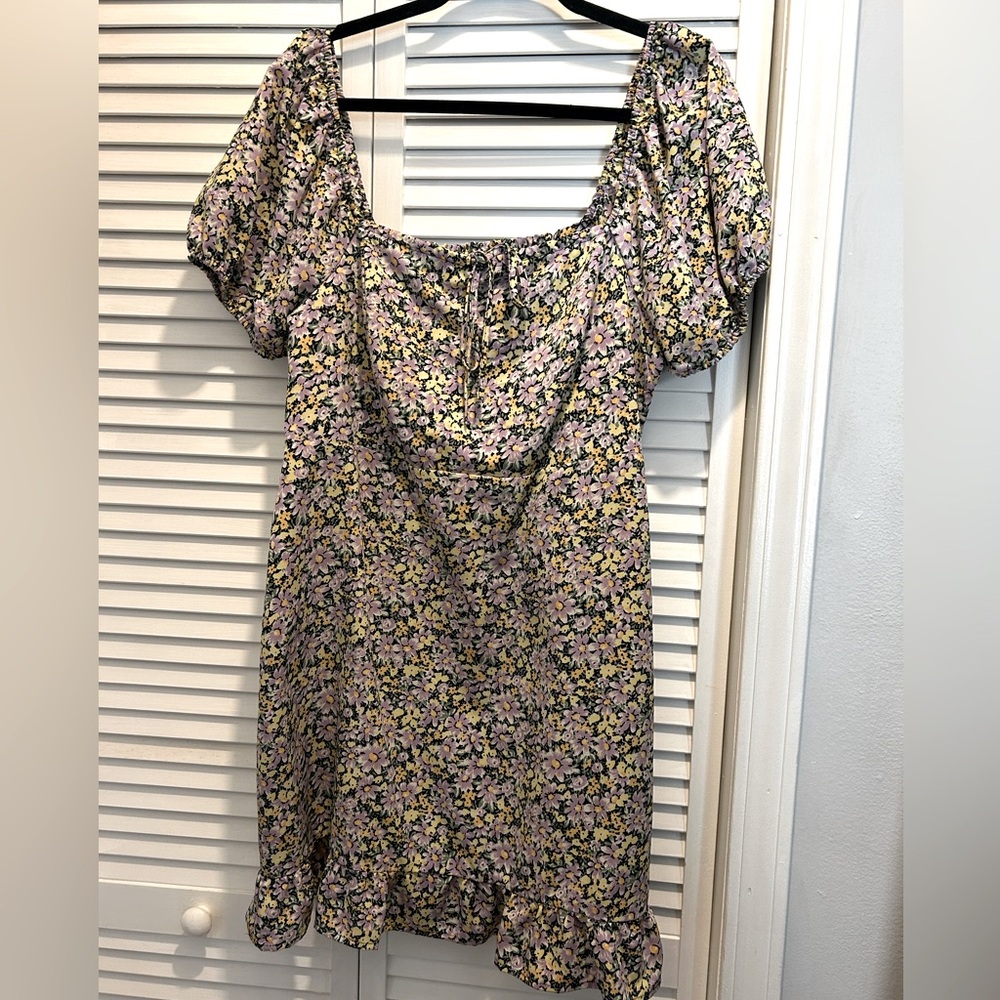 Sanctuary Square Neck Floral Minidress - Size 10 (runs small)